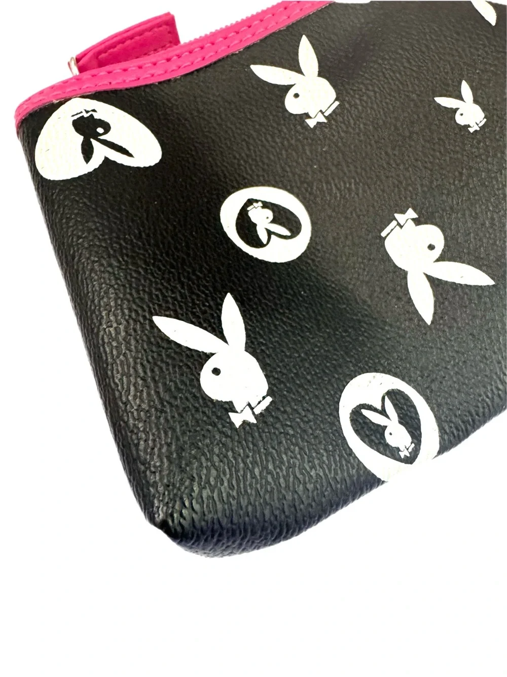 Vintage Black & White Playboy Bunny Monogram Makeup Bag
